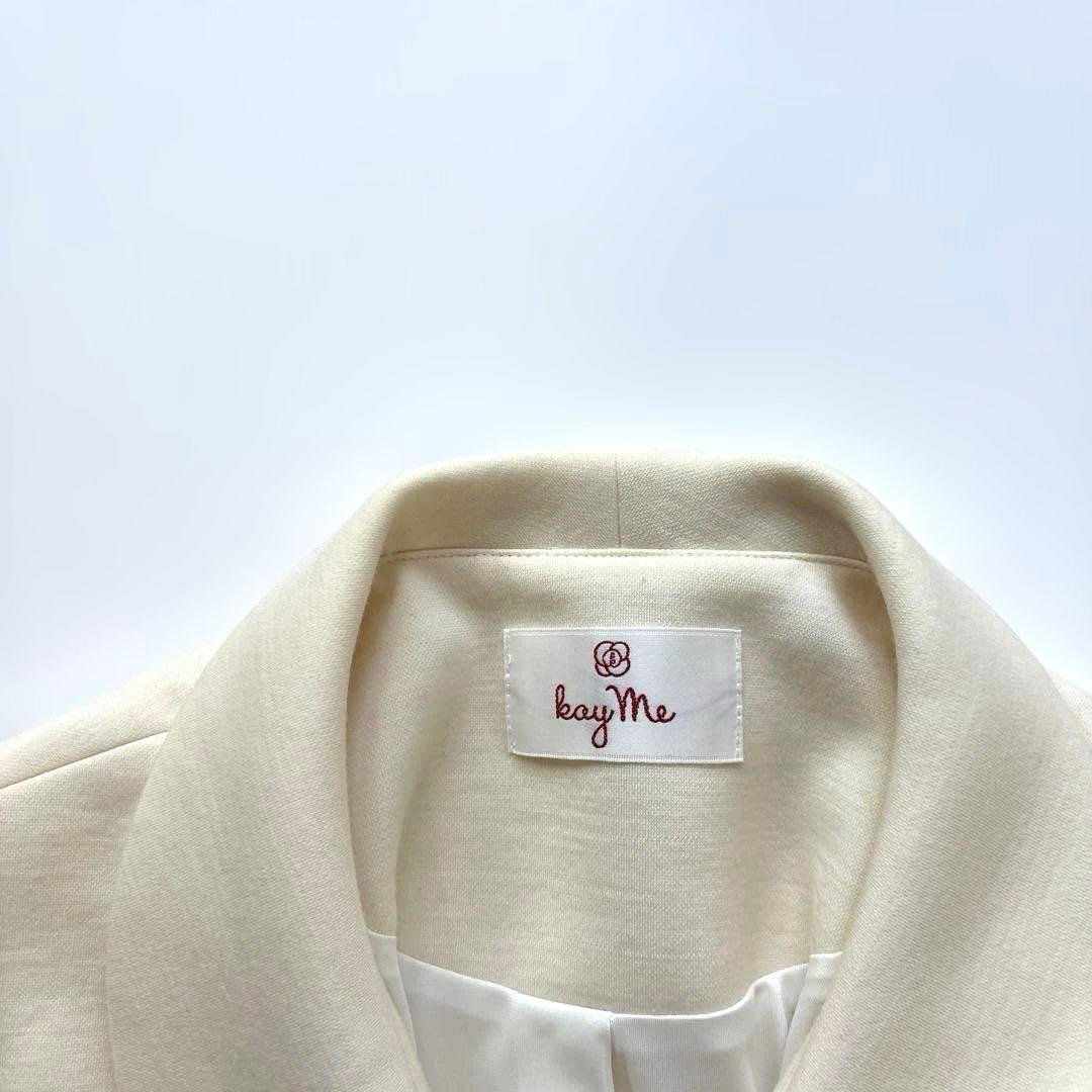 kay me ケイミー ピュアホワイト ラッフルジャケット 7号✨洗えます