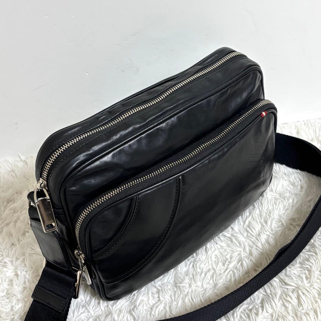 BALLY バリー ロゴ入り ショルダーバッグ レザー 斜め掛け