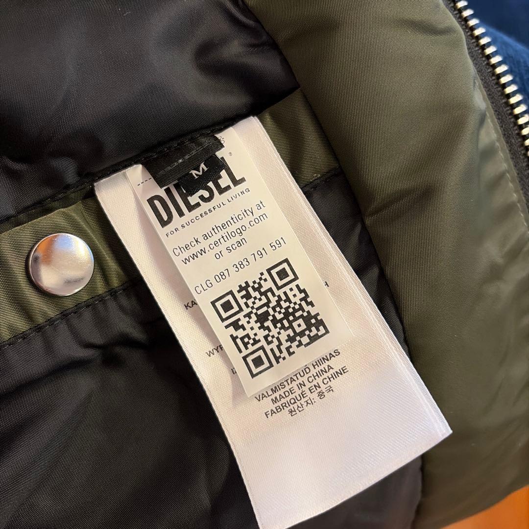 DIESEL カーキ ライダースジャケット