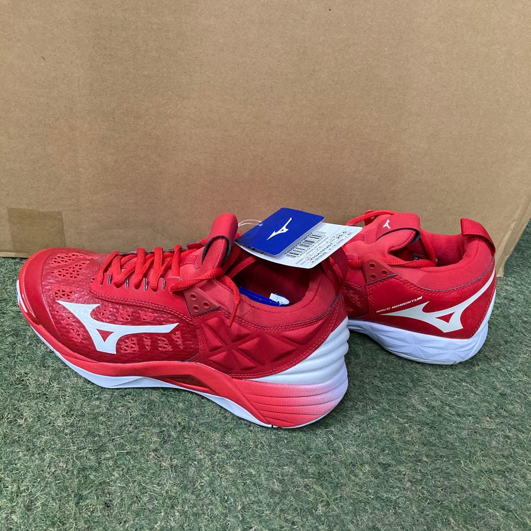 ミズノ　バレーボールシューズ ウェーブモーメンタム レッド　25.5センチ