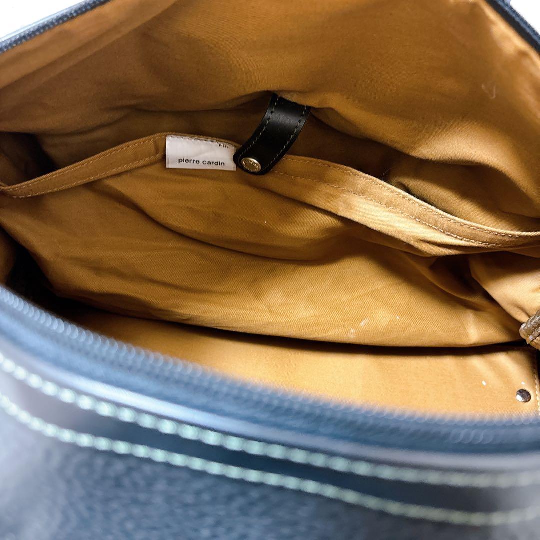 良品✨ ピエールカルダン ボストンバッグ シボ革 黒 ブラック