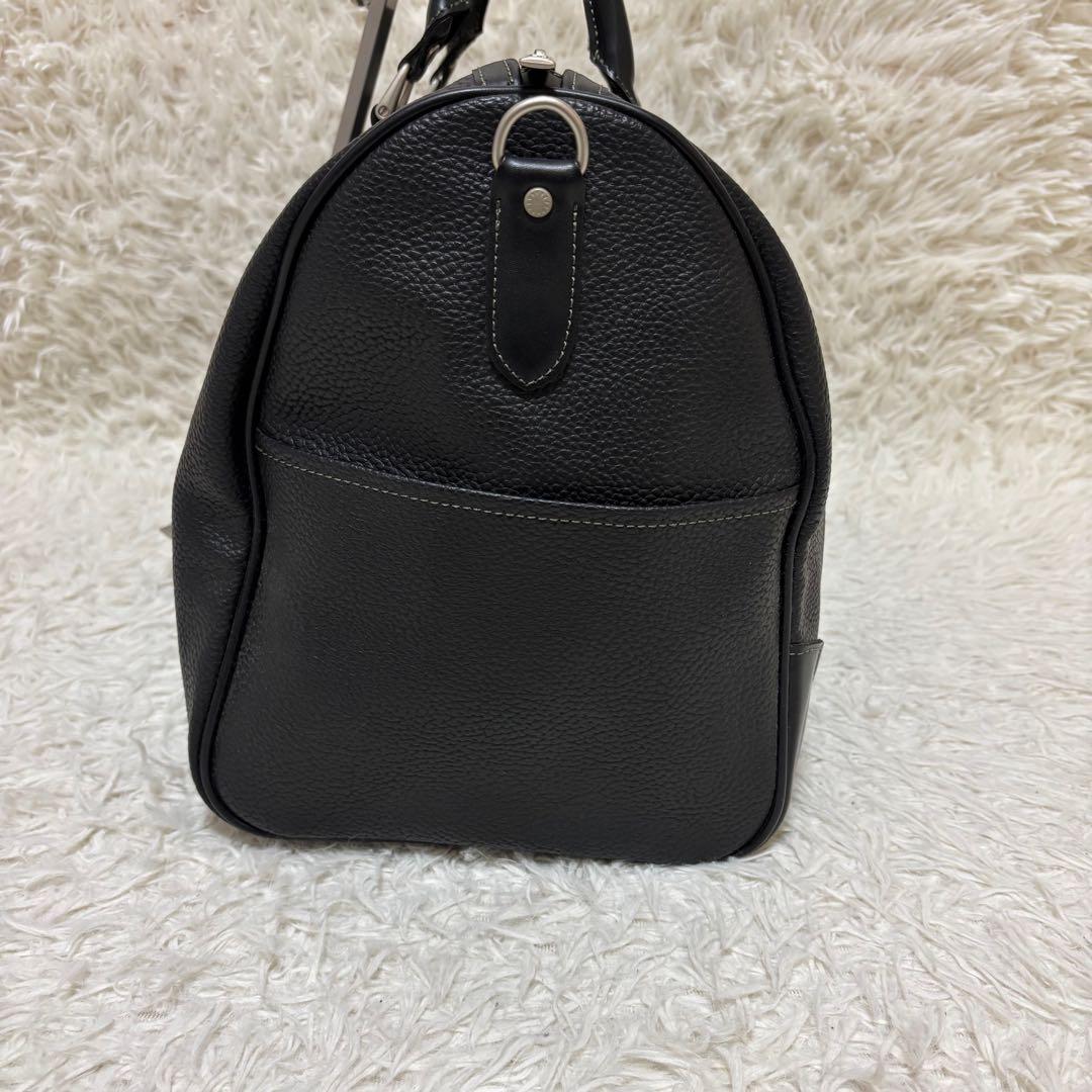 良品✨ ピエールカルダン ボストンバッグ シボ革 黒 ブラック