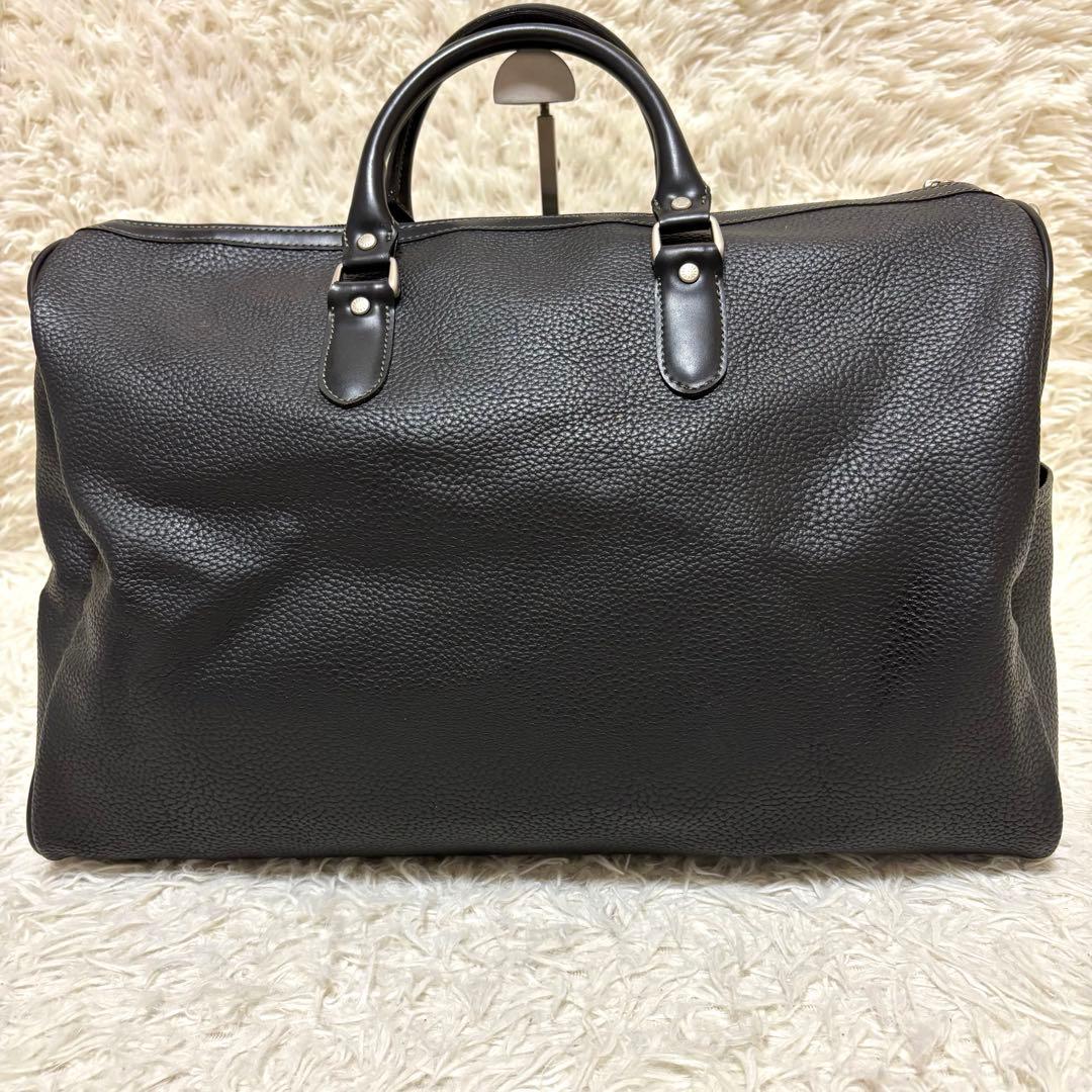 良品✨ ピエールカルダン ボストンバッグ シボ革 黒 ブラック