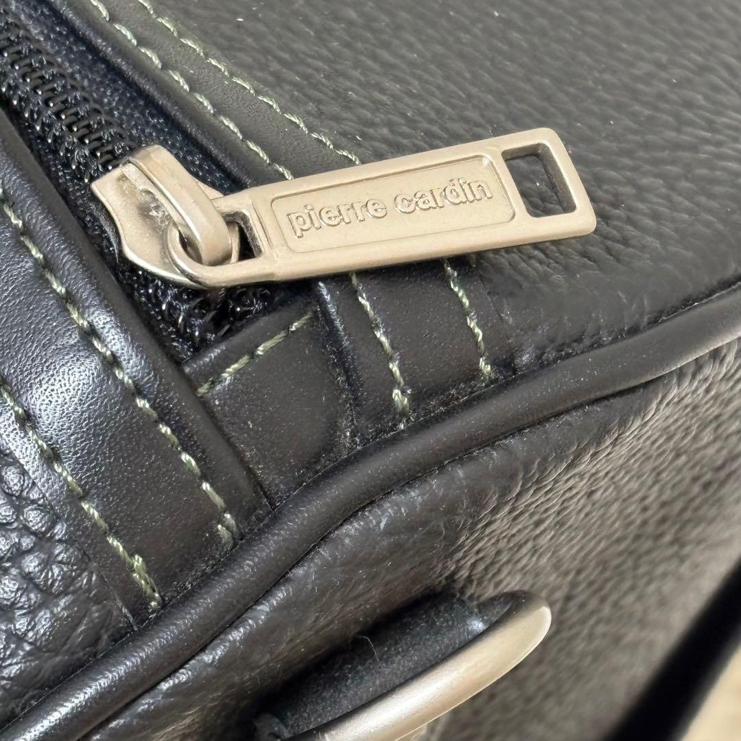 良品✨ ピエールカルダン ボストンバッグ シボ革 黒 ブラック