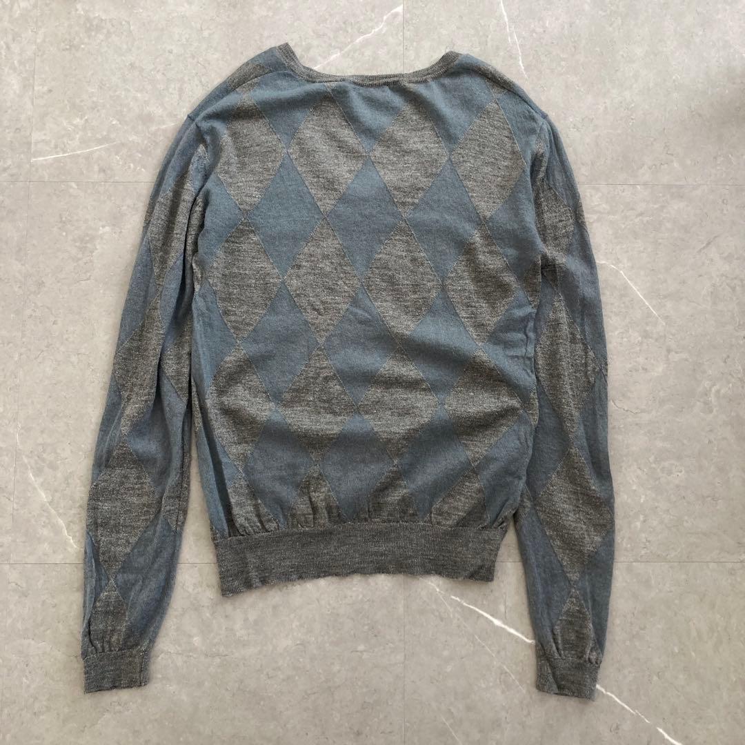 DRIES VAN NOTEN アーガイル ニット ベルギー製