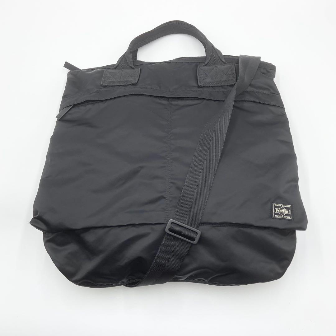 未使用級　ポーター　フレーム　ヘルメットバッグ　2way ナイロン　ブラック