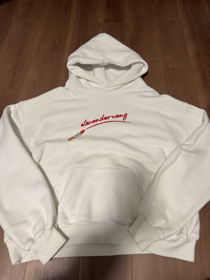 alexanderwang ホワイト フード付きパーカー
