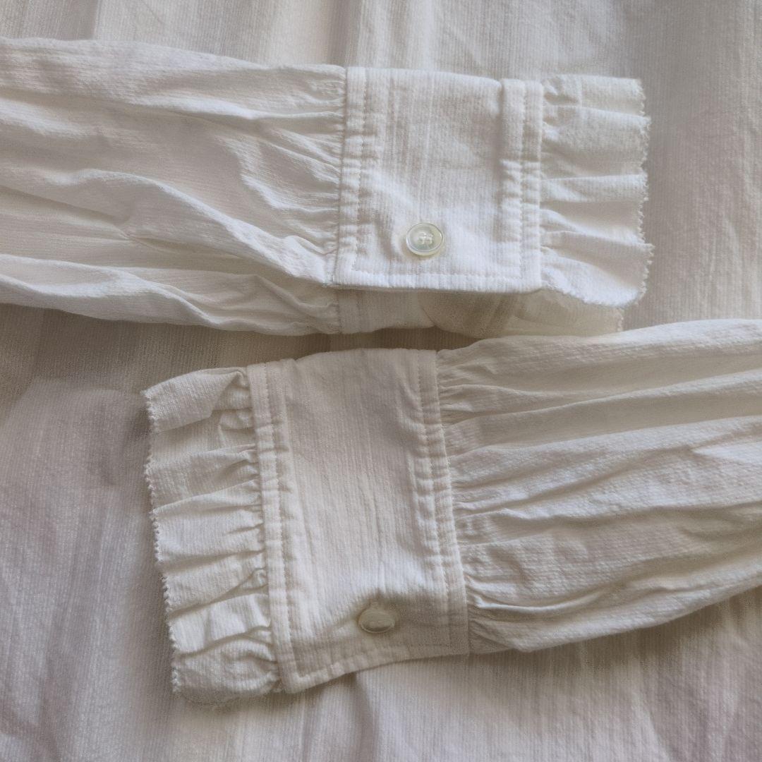 美品✨️BEARDSLEYビアズリー上品大人可愛い24SSフリル衿ブラウス♪