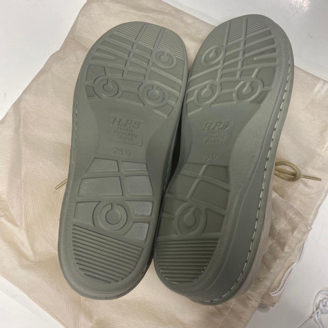 HPS 健康靴 コンフォートシューズ ベージュ メッシュシューズ 25.0