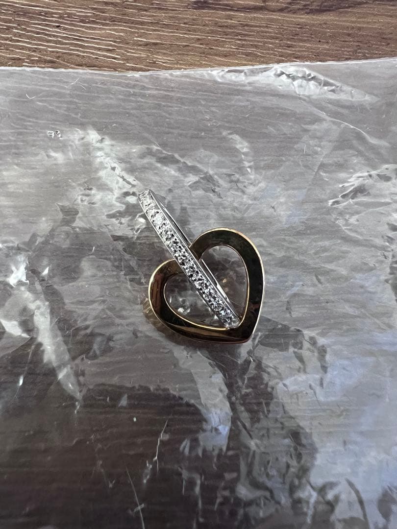 【4g】POLA'S HEARTY ネックレストップ　k18ptコンビ