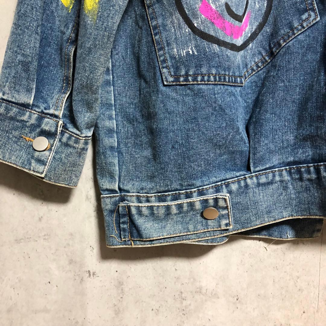 グラフィティ オーバーサイズ ペイントデニムジャケット