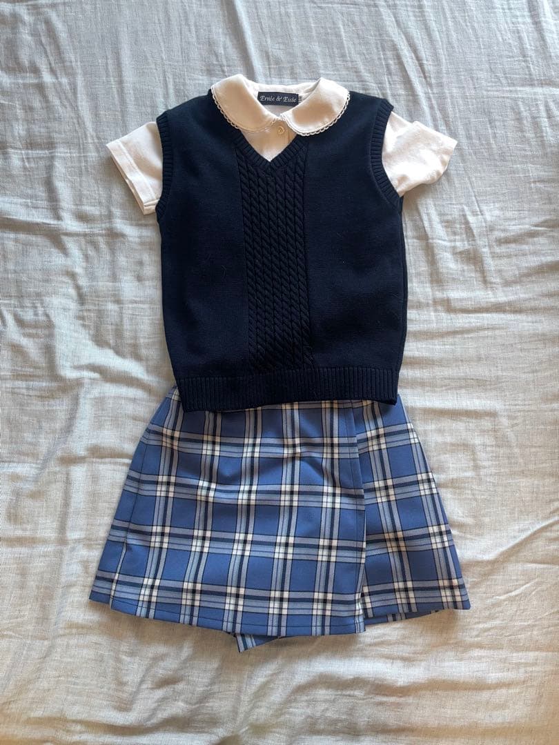 【セット販売】小学校受験　女児110cm キュロットスカートセット