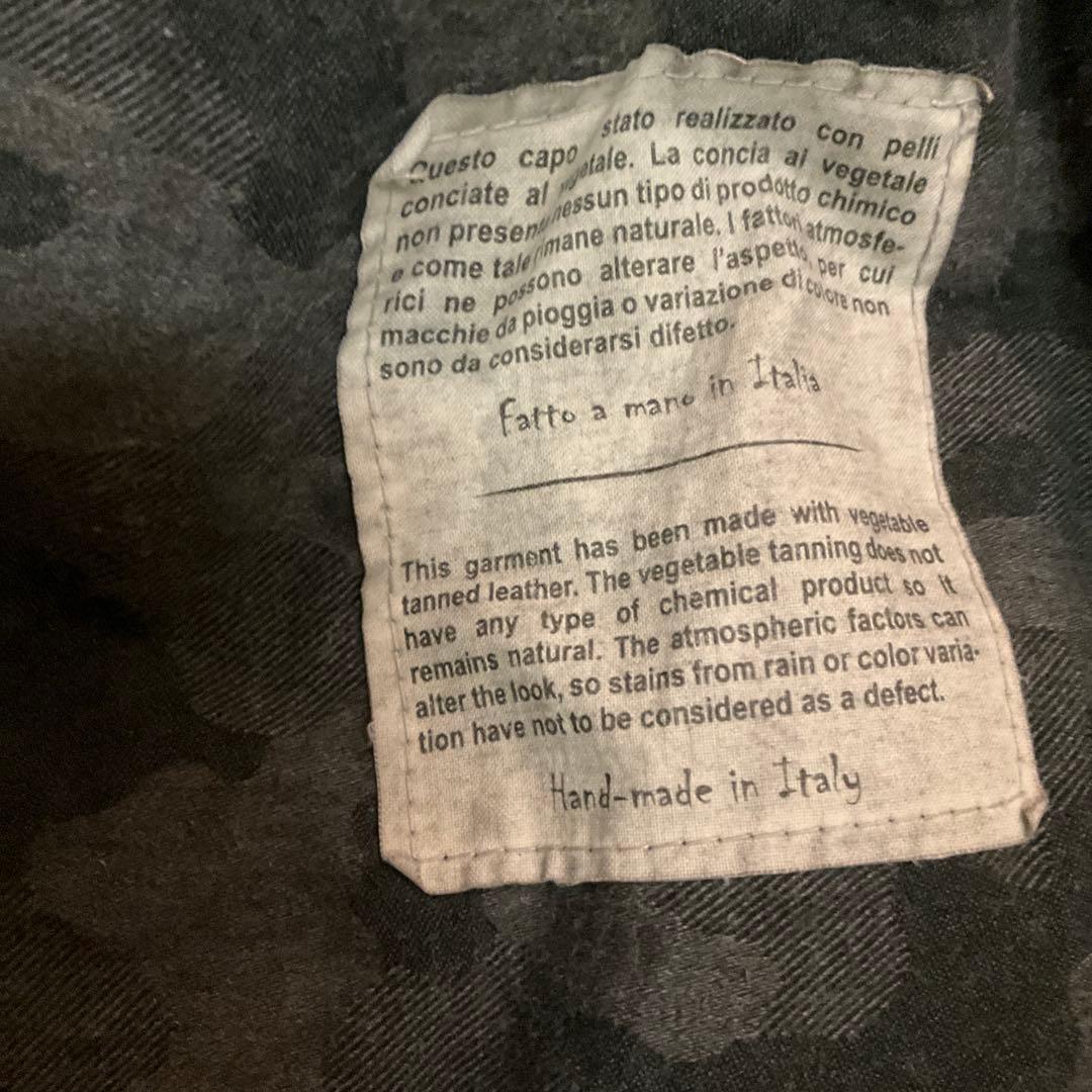 ブラック レザー ジャケット GIORGIO BRATO カカオ