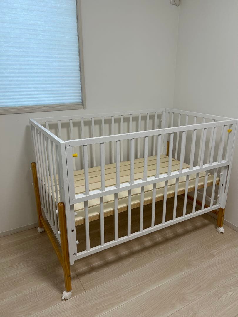 yamatoya、kihonベビーベッド、ホワイト