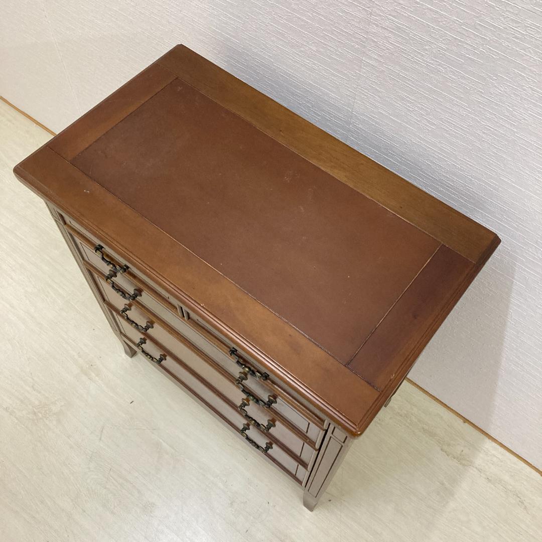 アンティーク調　クラシック　４段チェスト　整理箪笥　収納