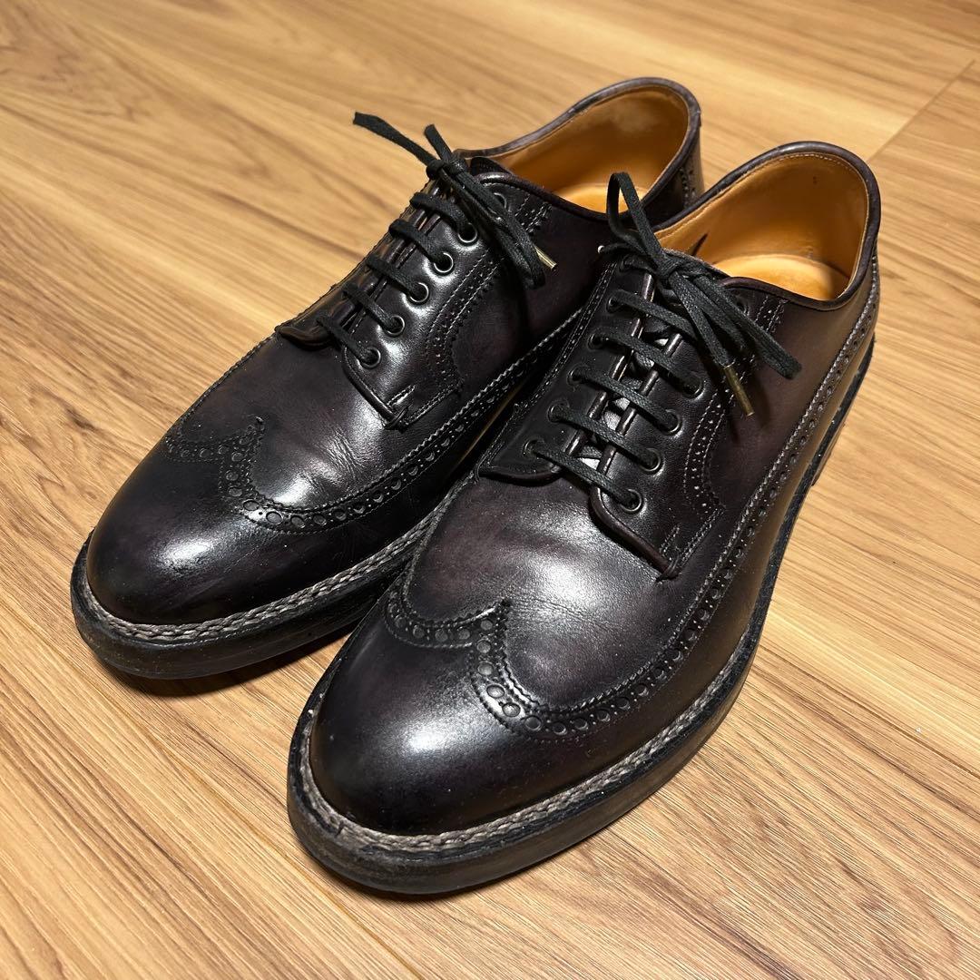 F.LLI GIACOMETTI ロングウィングチップ40.5 ノルウィージャン