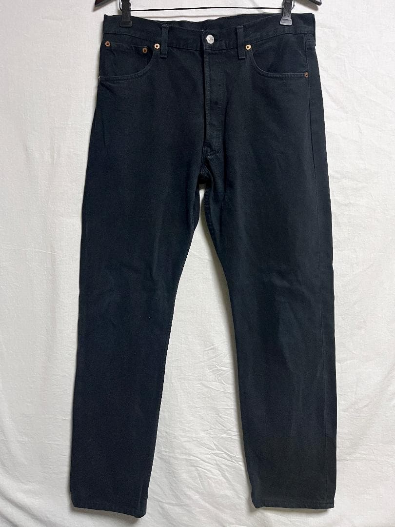 90's 英国製 Levi's ユーロリーバイス 501 後染め 黒 W34