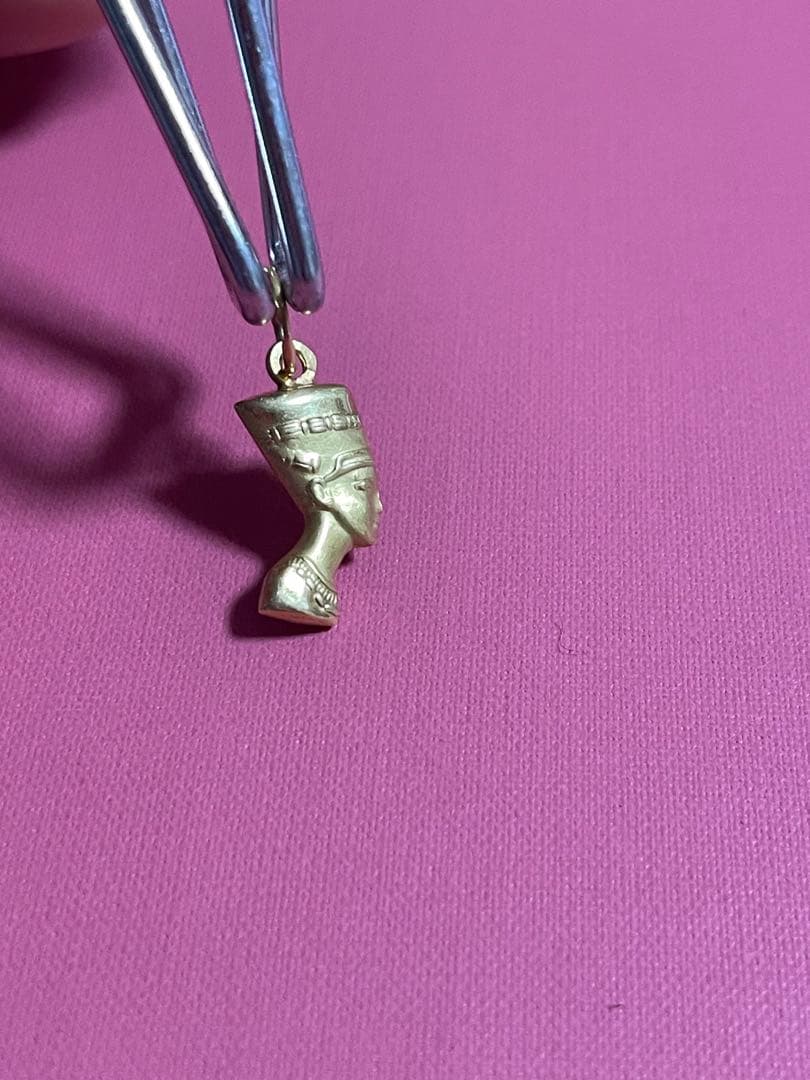 K18 ペンダントトップ　スカラベ　ネフェルティティ　エジプト