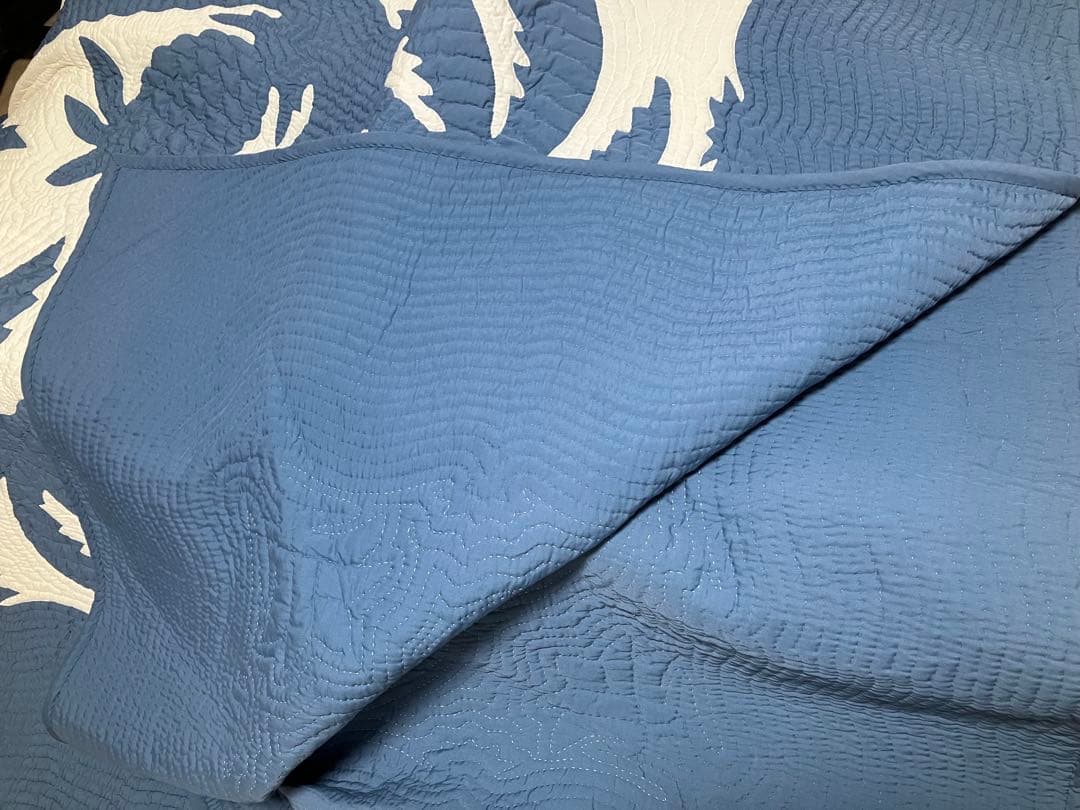 パームツリー柄キルティングカバー　手縫い