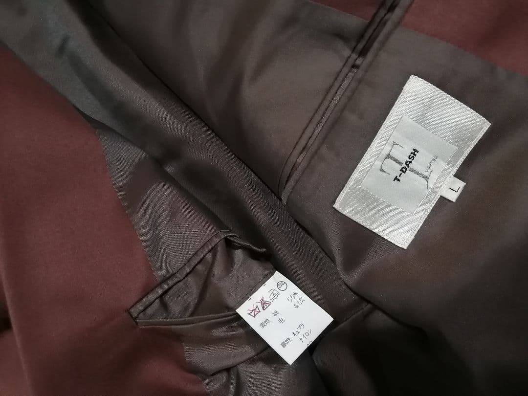 赤茶　秋冬スウェード調　ダブル　スーツ　セットアップ　スラックス　ジャケット