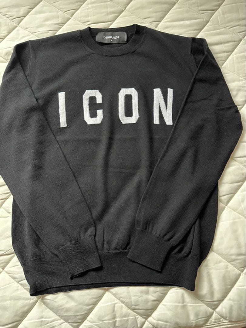 DSQUARED2 ICONロゴ入りブラックセーター