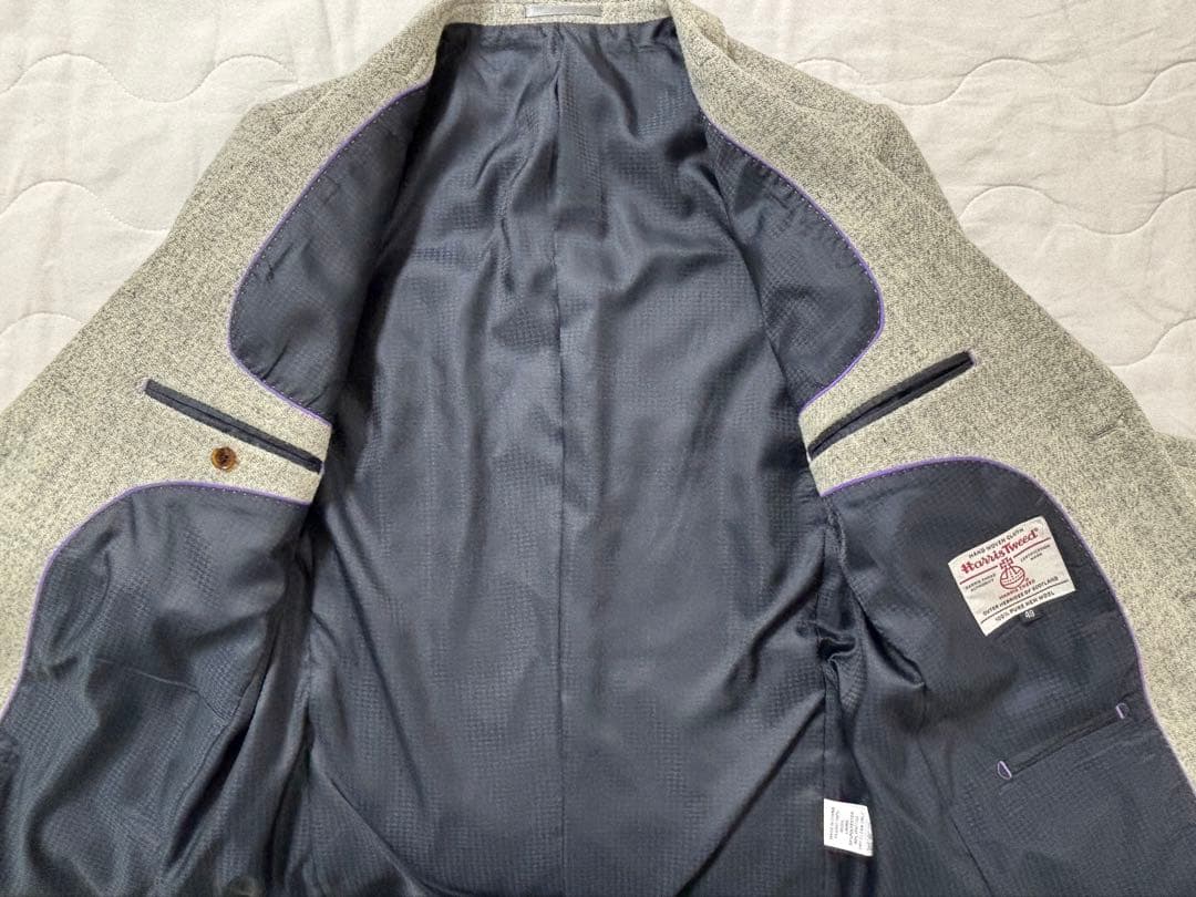 ハリスツイードテーラードジャケット