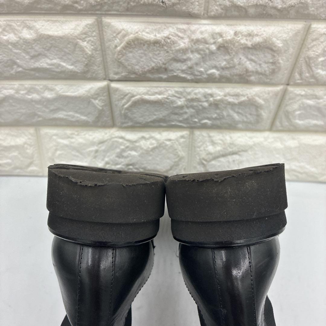 【良品】パスクッチ サイドゴアブーツ 38 チェルシーブーツ トラックソール 黒