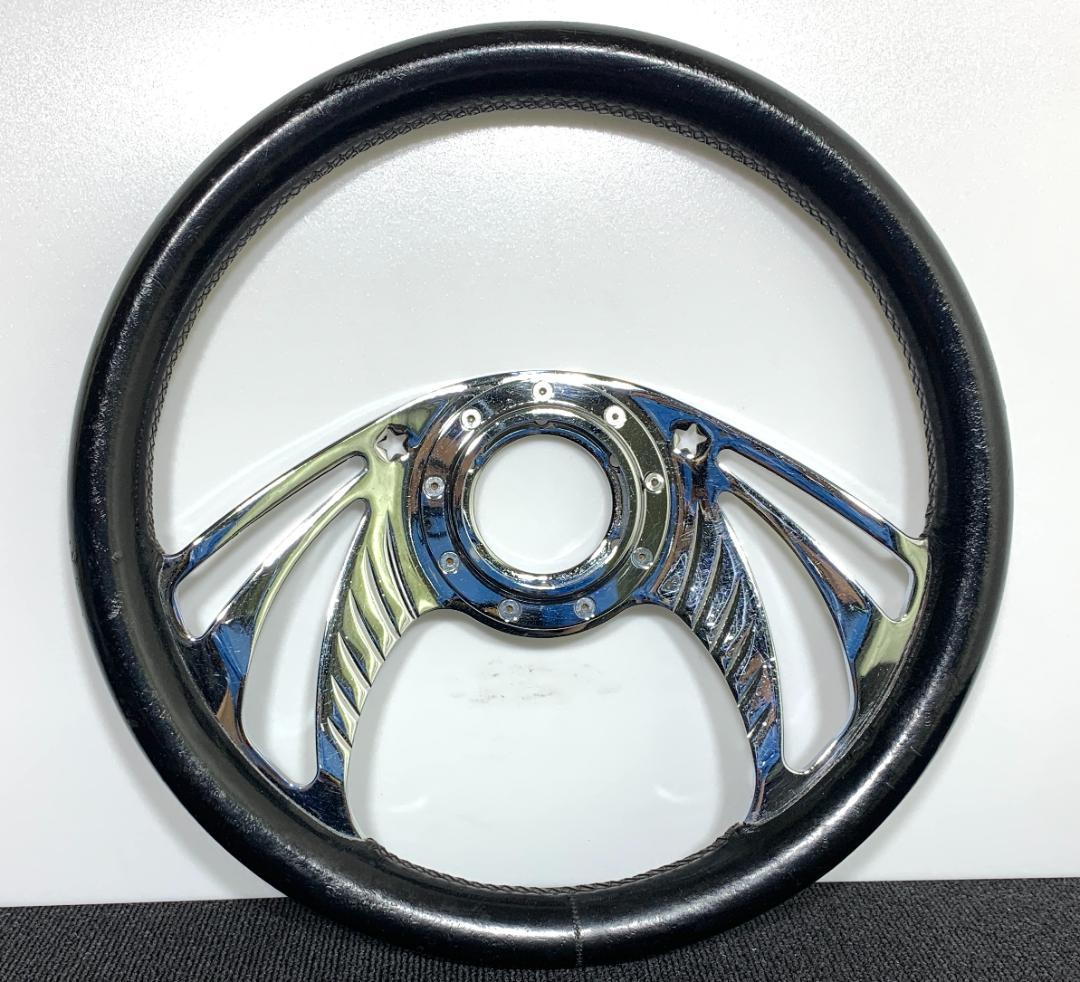 ダンシングスター ビレットステアリング 36パイ レザー 希少 レア 当時物