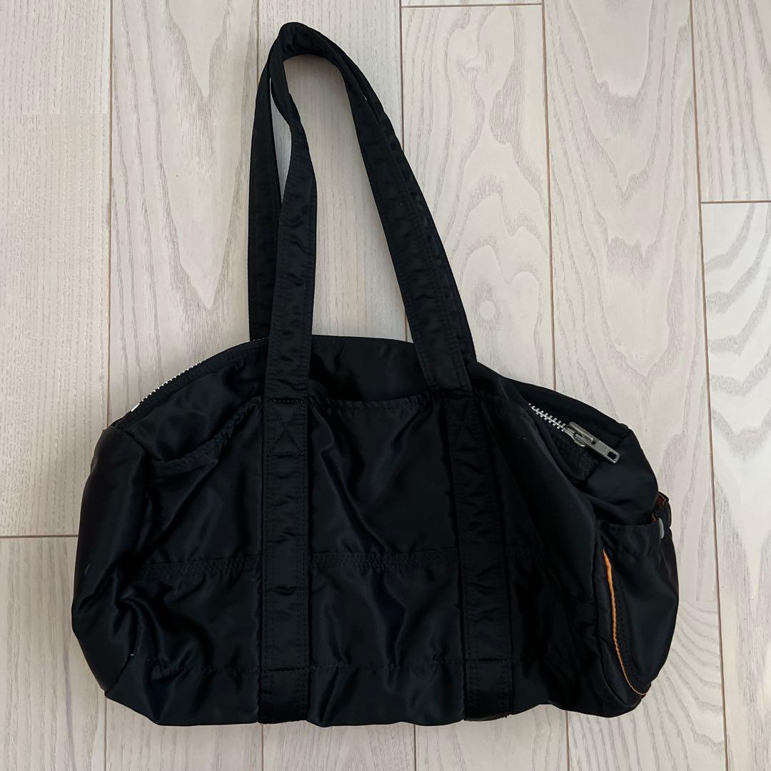 PORTER ブラック ナイロン ドラムバッグ