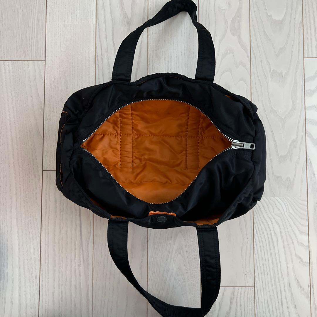 PORTER ブラック ナイロン ドラムバッグ