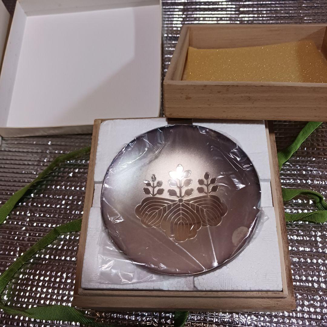 銀杯 桐箱付　内閣総理大臣　 純銀製 五七の桐 紋章