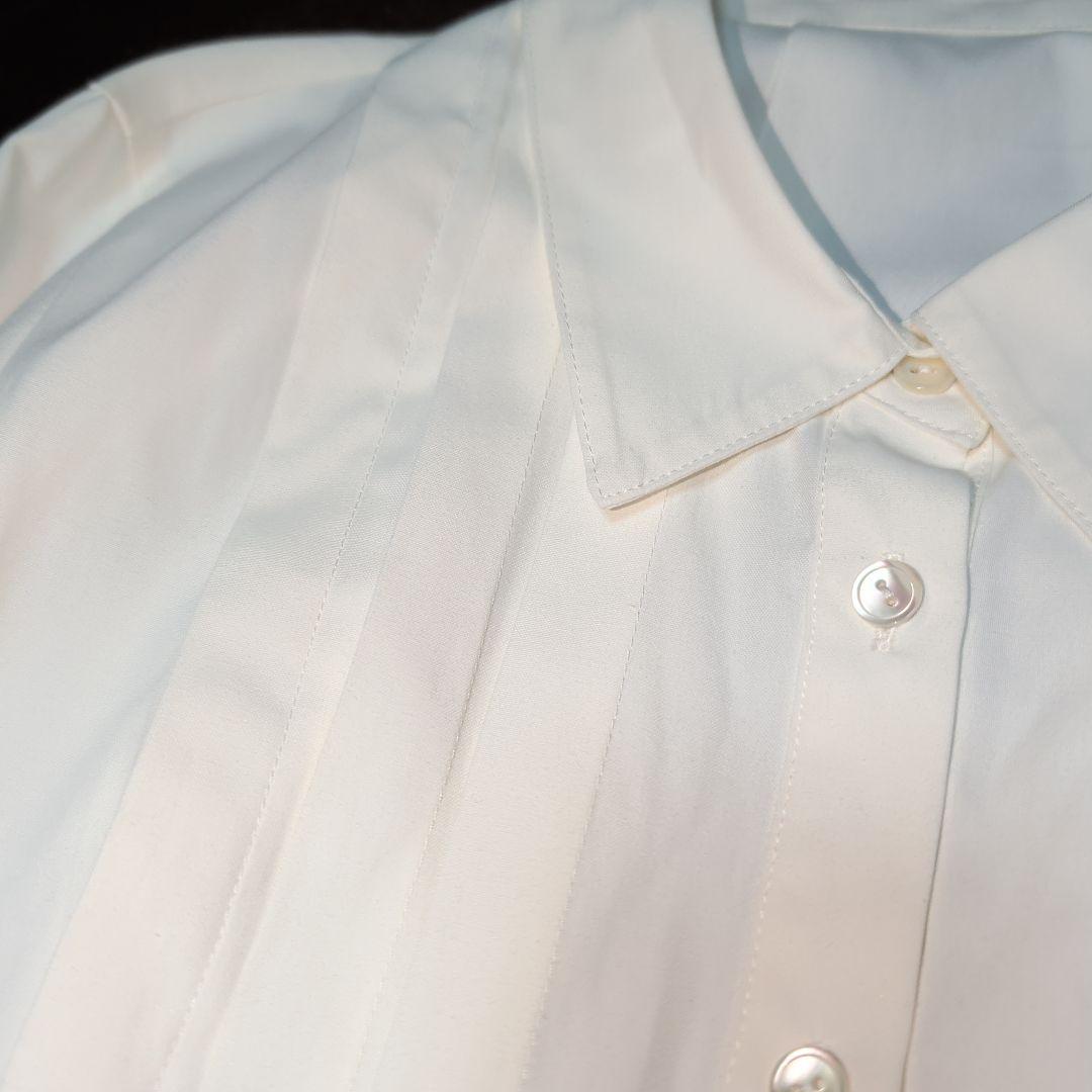 【新品】アプワイザーリッシェ★裾アシメティアードフレアシャツワンピース★S