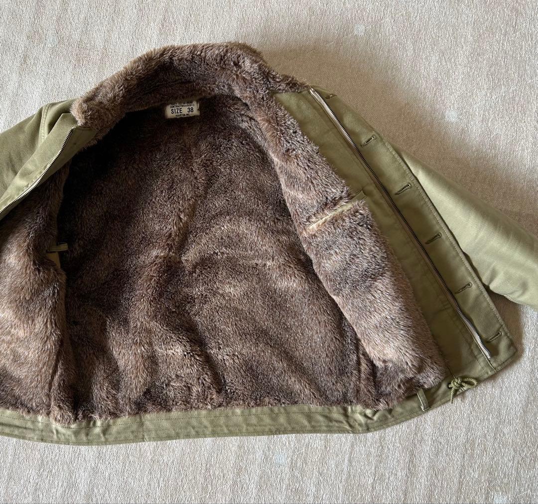 HOUSTON N-1 デッキジャケット 38 ヒューストン NAVYステンシル