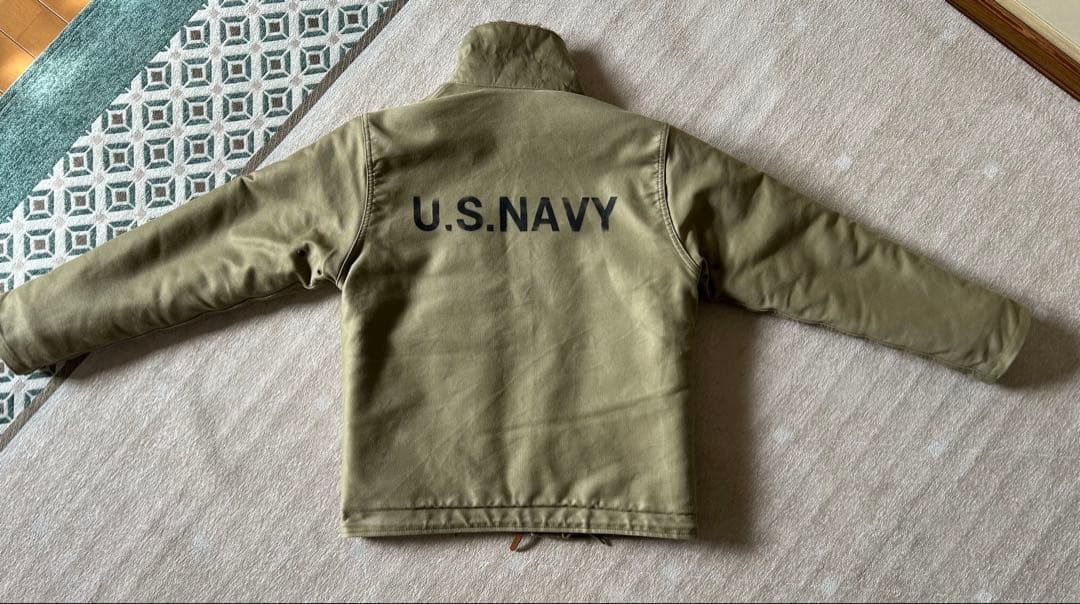 HOUSTON N-1 デッキジャケット 38 ヒューストン NAVYステンシル