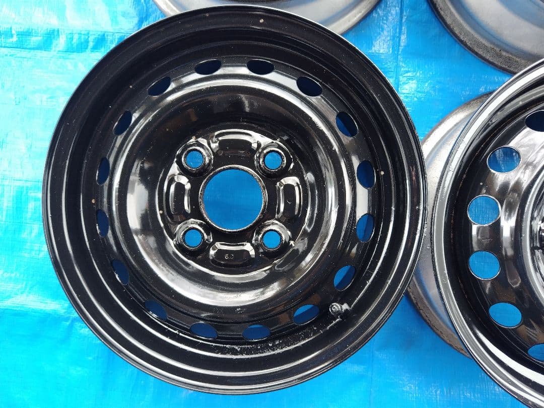 145/80R12・LT【2/2】軽トラ用スタッドレス・鉄ホイール付、２本分割