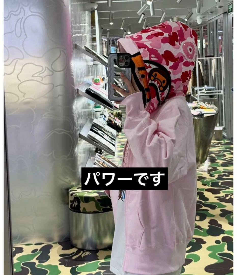 トップス BAPE MILO SHARK FULL ZIP DOUBLE HOODIE