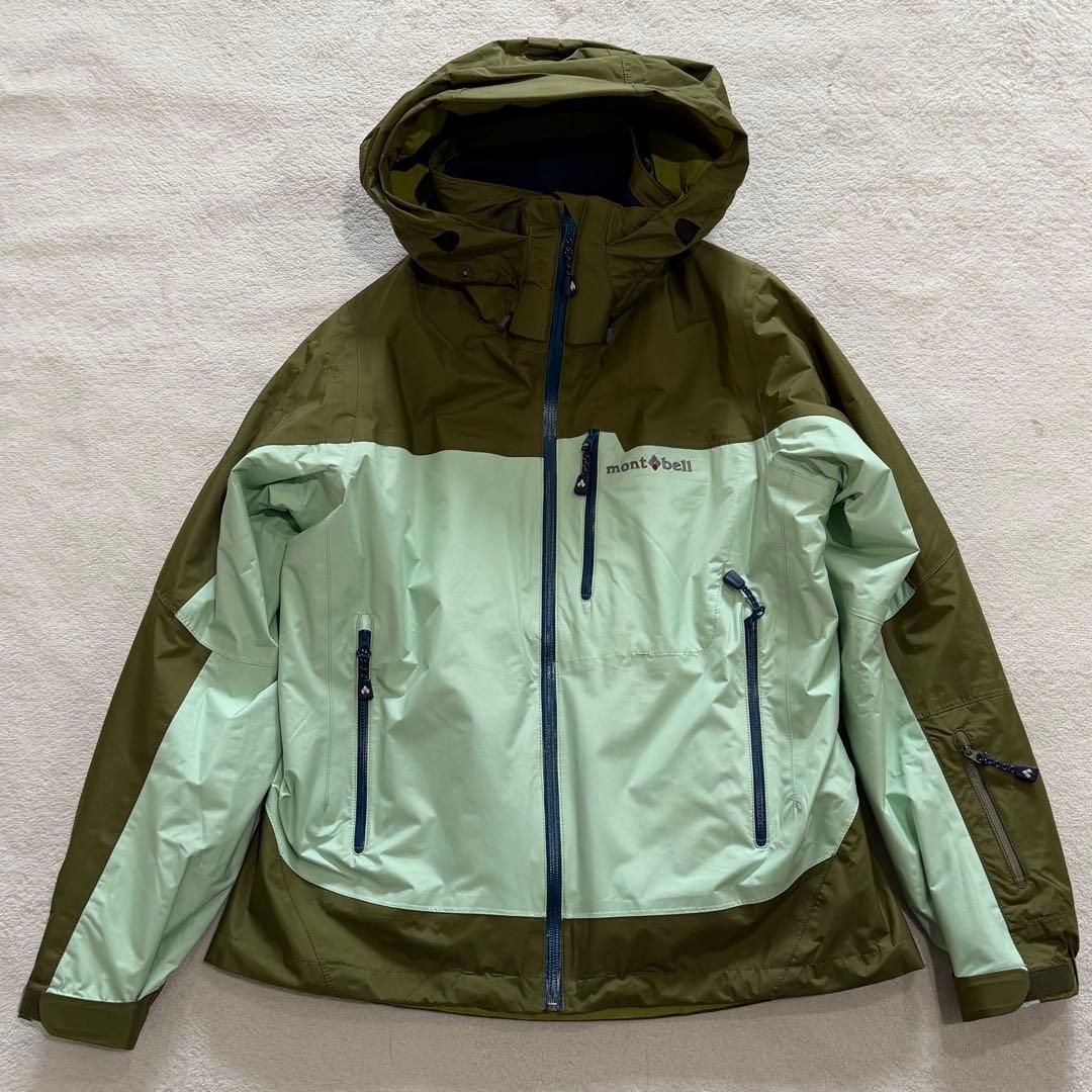 モンベル　シャルモパーカ　グリーン系　スタッフバッグ　スノボー　スキー　Mサイズ