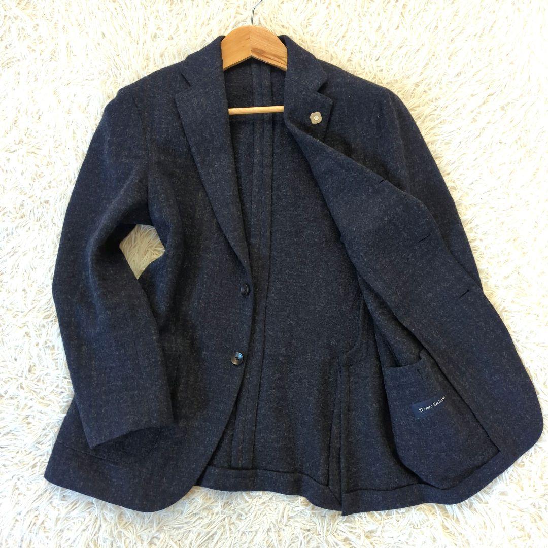 ラルディーニ アンコンジャケット 高級生地 近年 ネイビー系 46