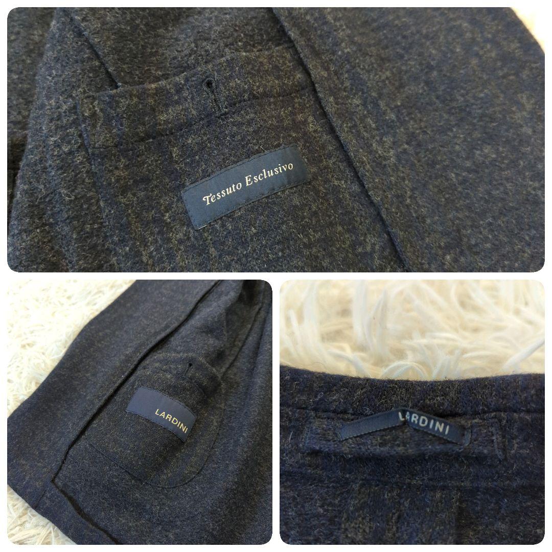 ラルディーニ アンコンジャケット 高級生地 近年 ネイビー系 46