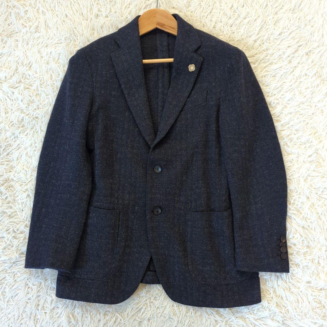 ラルディーニ アンコンジャケット 高級生地 近年 ネイビー系 46