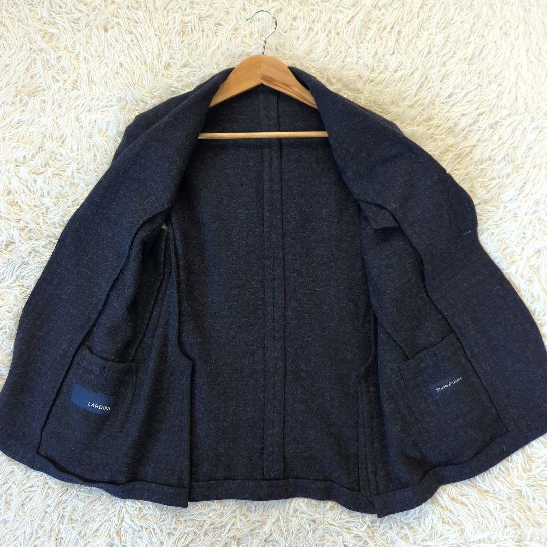 ラルディーニ アンコンジャケット 高級生地 近年 ネイビー系 46