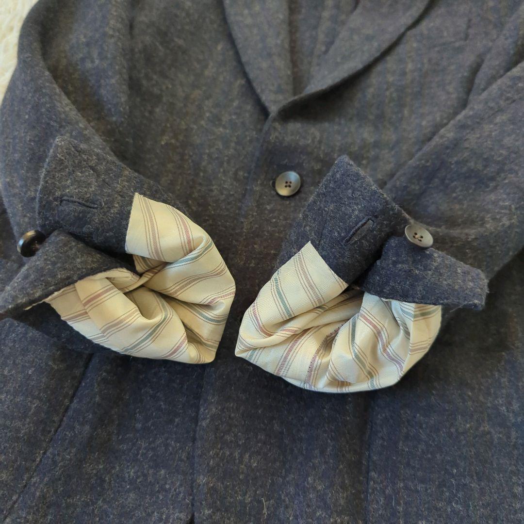 ラルディーニ アンコンジャケット 高級生地 近年 ネイビー系 46