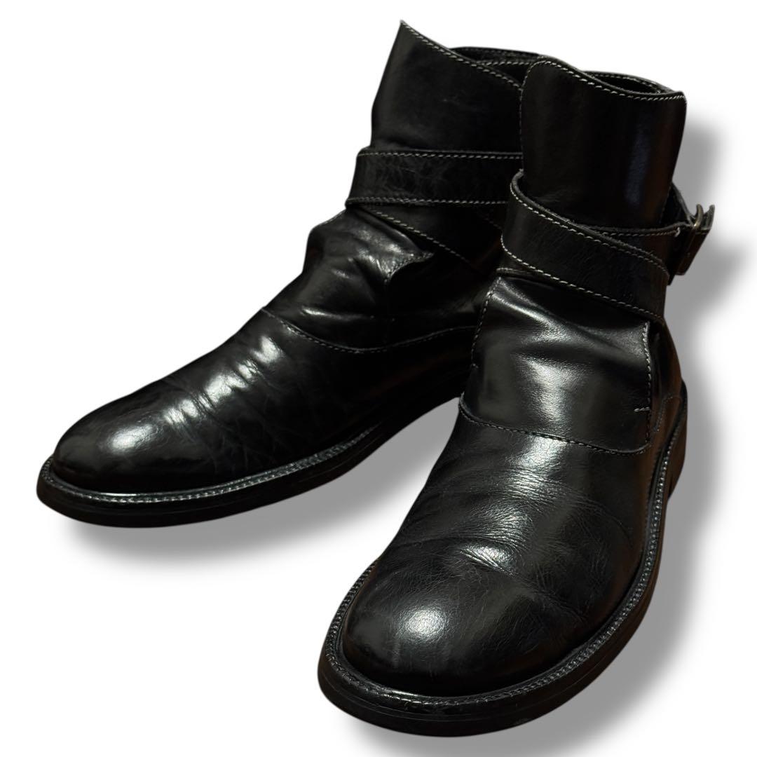 靴 GIORGIO ROMANO Strap Leather Boots 43
