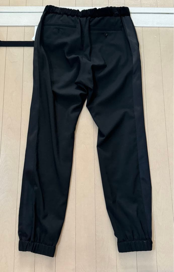 sacai サカイ　側章スーチングスラックス　ブラック2 新品