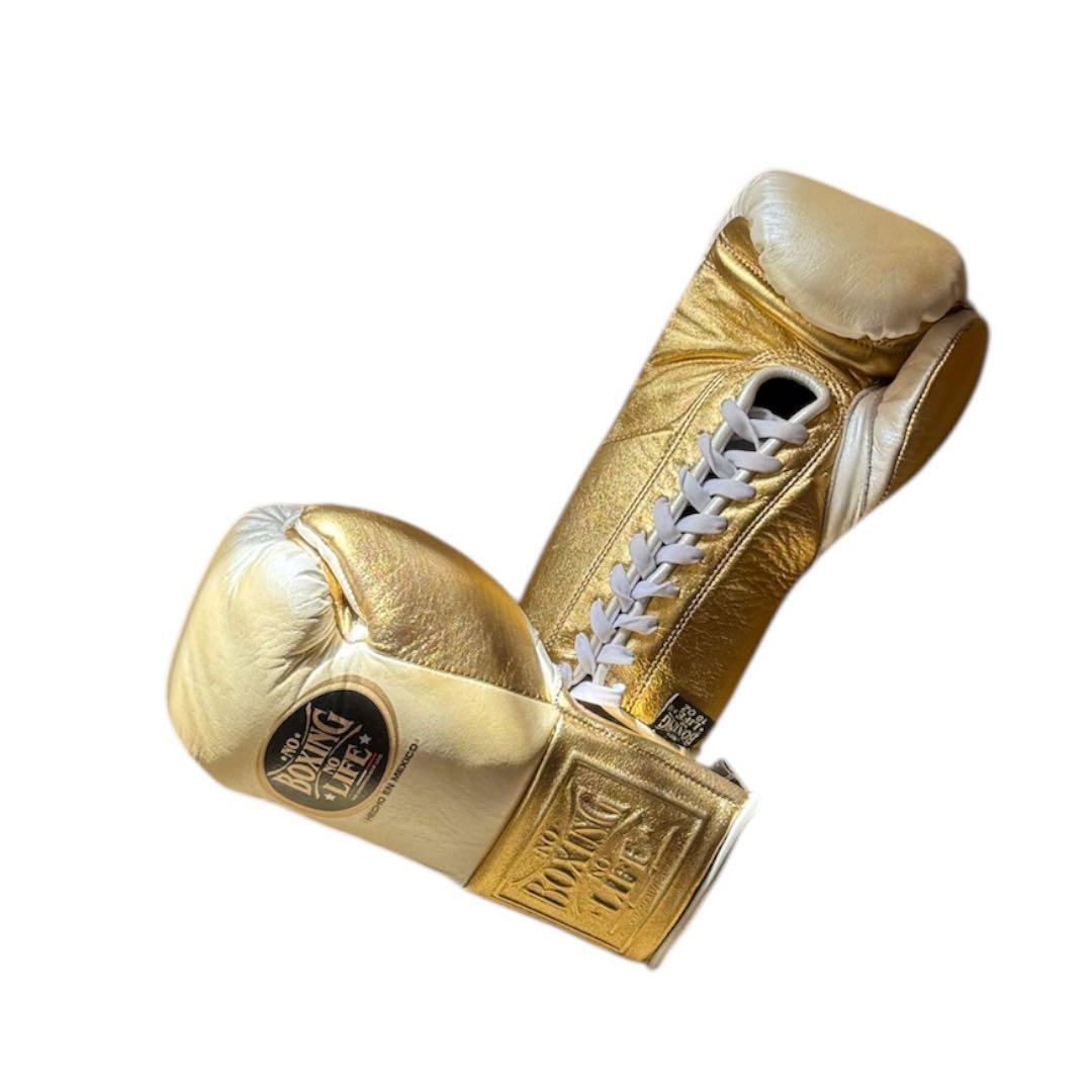 NO BOXING NO LIFE ボクシンググローブ ゴールド