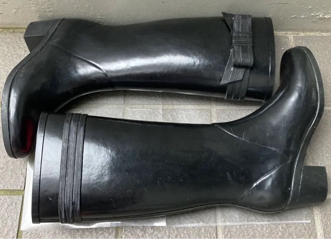 ★kate spade★ケイトスペード リボン ブラック レインブーツ 長靴 黒