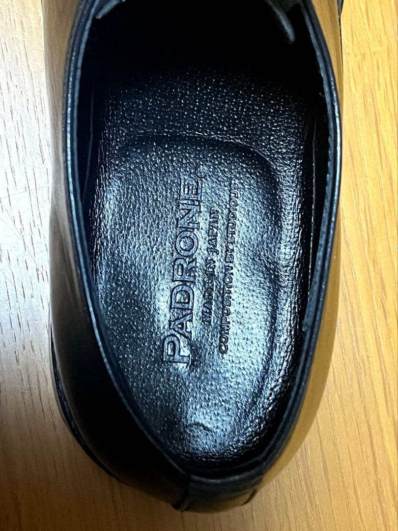 【週末セール】【美品】 PADRONE プレーントゥレザーシューズ 総革 41