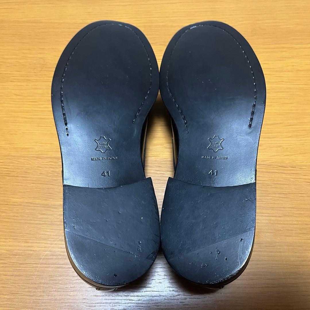【週末セール】【美品】 PADRONE プレーントゥレザーシューズ 総革 41