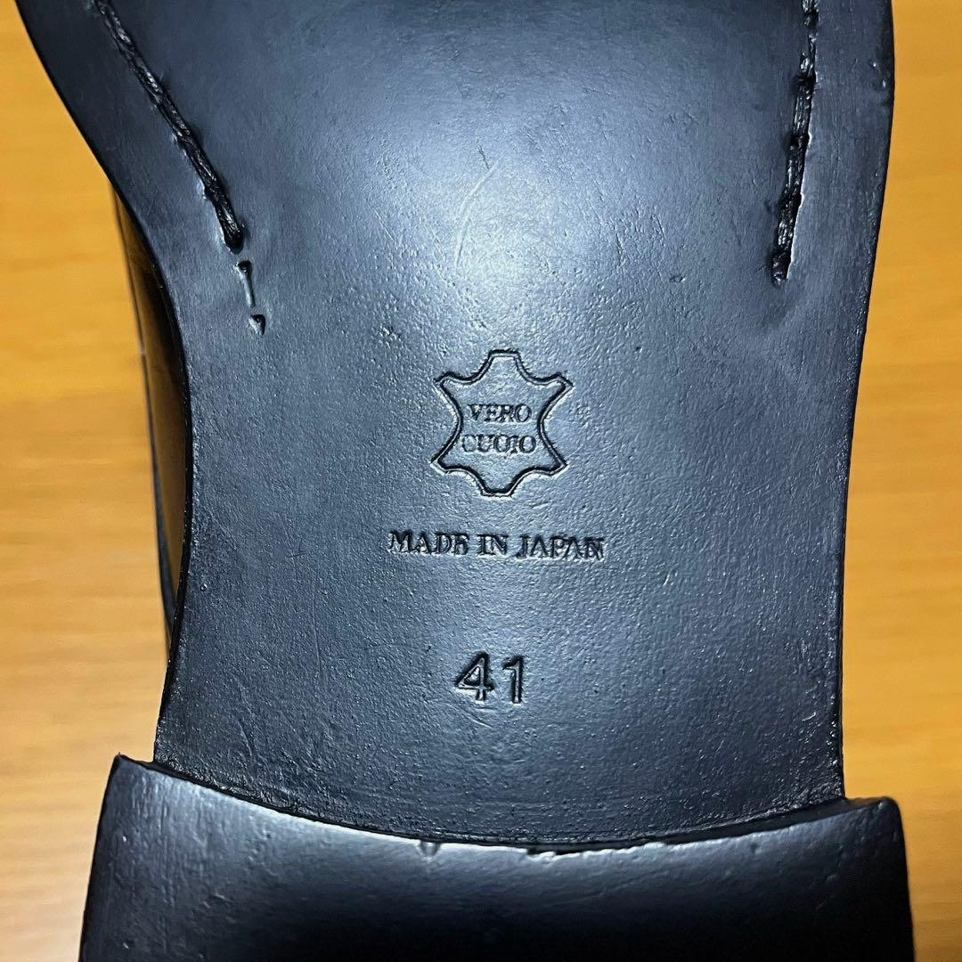 【週末セール】【美品】 PADRONE プレーントゥレザーシューズ 総革 41