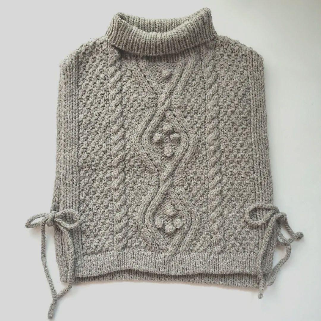 【nest Robe】ペルーニット ポップコーン ケーブル ベスト ネストローブ